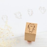 ミニ猫ちゃんのスタンプ ①右手をあげる猫はんこ