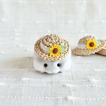 ひまわりの麦わら帽子　ハムスター・小動物・ぬいぐるみ