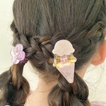 キッズ レジン アイスクリーム ヘアゴム cotton candy
