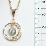 1.19ct!!天然アレキサンドライトキャッツアイの三日月ペンダント＊