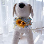 🌻ひまわりチョーカー🌻　ひまわり　ペットチョーカー　うちの子記念日　トリミング　犬　猫アクセサリー　夏　お花首輪飾り　ヘッドドレス　ぬい