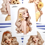 nohohons人物ステッカー sun flower girl