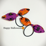 【再販】ハロウィン🎃 ぷっくりウサ耳のヘアゴム