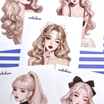 nohohons人物ステッカー  casual chic girl