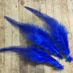 リアルフェザー 羽  ピュアサファイア 10枚セット 10-15cm 金具付き