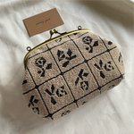 完成品✨ lulu small ショルダー　がま口　ミナペルホネンのファブリックを使用して