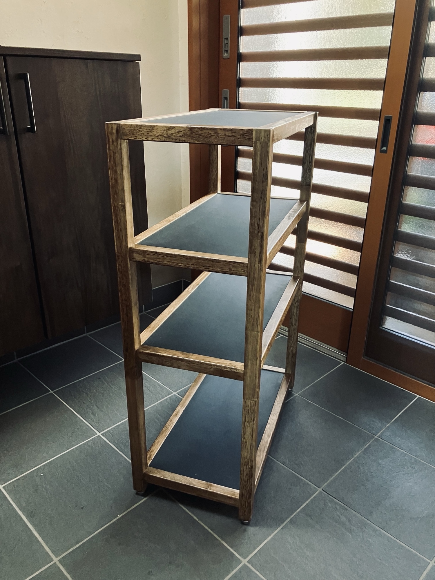 リノリウム×ラバーウッド オープンシェルフ - emu_furniture | minne