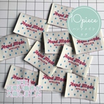 10枚　ハンドメイド 布ダグ 刺繍 クマ　可愛い　織りタグ　タグ