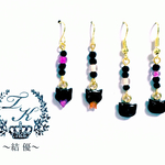 ハロウィンプチ黒猫さんピアス・イヤリング