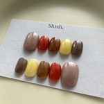 秋のシンプルネイルチップ