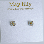 【単品】一花ピアス〝空色〟