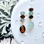 colorful gem “mint chocolate chip” pierce / earring