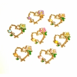 めちゃくちゃ可愛い♡ガラスストーン付ハートリース　2個