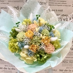 花束　プリザーブドフラワー　プレゼント　退職　両親贈呈