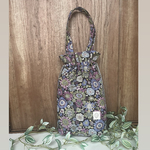 ☆オーダー品☆ お花柄　レインバッグ　撥水加工ナイロンバッグ　エコバッグ　巾着バッグ