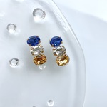 triple gem “night palace” pierce / earring