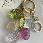 ドロップキーホルダー　紫陽花色