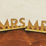 Mr Mrs ウッドオブジェ 新郎新婦