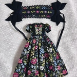 小花刺繍のワンピースセット