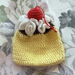 かぎ編み⭐︎ ホイップクリーム　プリン　巾着ポーチ