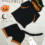 受注製作品ハロウィンぶさねこパーカー&パンツ&蝶ネクタイ