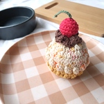 CHOBOスイーツ (No.1) ♡ あみぐるみカップケーキ 