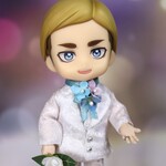 紫陽花のリボンタイ　3色（オビツ11サイズ）