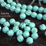 antique mint picaso 6mm メロン チェコビーズ 20個