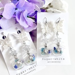 💠 June. ✵  蝶と夢見る小瓶の耳飾り  ピアス イヤリング  ドライフラワー  かすみ草 揺れるビジュー リボン パヴェ