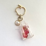 ✨大人気✨🍎受注製作🍎りんご入りの透明なエコバッグ　シャカシャカキーホルダー(りんごの色が選べます！)