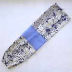 中身がわかる♡パウスカートケース パウカバー フラアイテム フラグッズ ハンドメイド＜ネイビー×ベージュモンステラ＆ハイビスカス＞　　