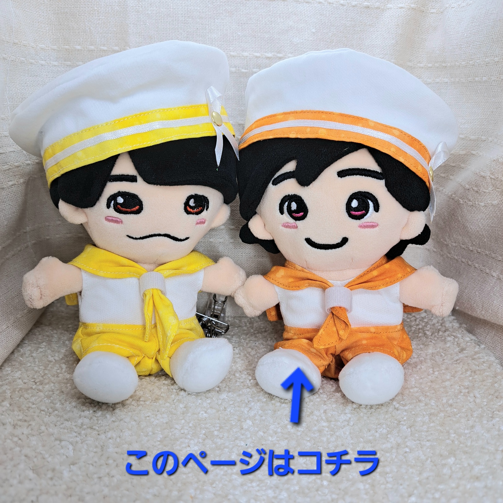 夏サロペット ウォッシュデニム風 ちびぬい はぴぬい共通サイズ