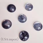  〈USA import〉  クリア×ブラック アクリル カボション （8個 ）