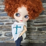 ✢ cut work cross P ✢　インタック✧パーカー　インド刺繍リボン✝️クロスカットワーク　ブライスアウトフィット　アイシードール　ブライス