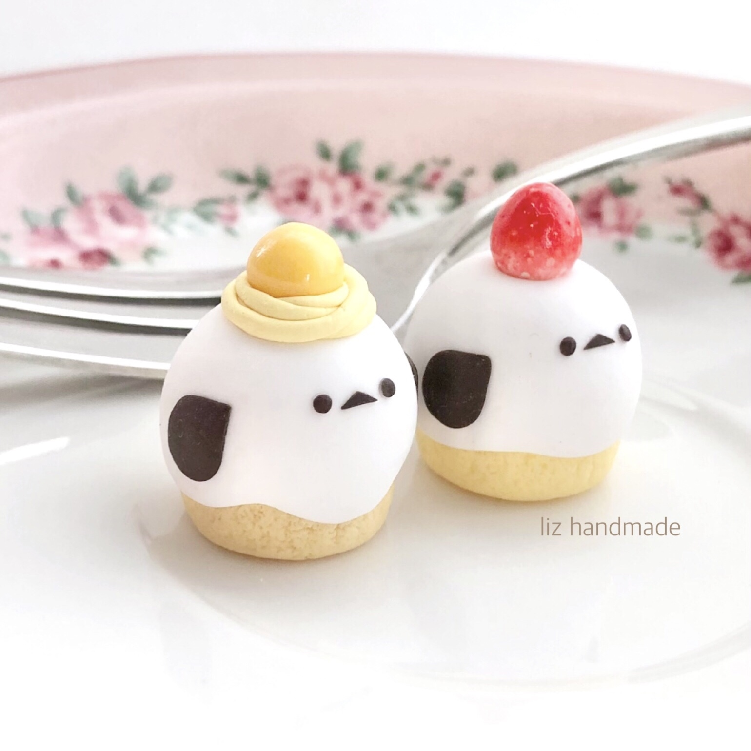 シマエナガ❁⃘*.゜レジンクリームケース 雪の結晶 シマエナガ❁⃘*.゜レジンクリームケース 向日葵 紫陽花セット