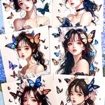 nohohons人物ステッカー beautiful  girl  butterfly