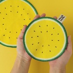 ガーゼミニハンカチ　黄色いスイカ