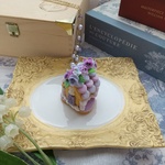 エリザベートの菫のお菓子のお家ネックレス ラベンダー×ライラック×ラベンダー