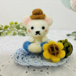 羊毛フェルト☆くまさんと海