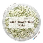 【 ホワイト 】レースフラワーフレーク　押花　押し花　季節のお花　レジン　ネイル　ハンドメイド　国産　高品質　染め　花材