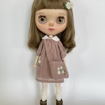 ネオブライスoutfitドロンワークとお花刺繍のスモックワンピ&バッグ