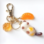 猫 キーホルダー みかん ゼリー