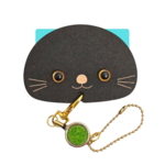 【受注生産】カードを入れるとねこみみが現れる！木製ねこ型パスケース🐾 【クロ】