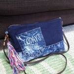 sale❤デニム×カラフルネイティブショルダーバッグ☆(*^^*)