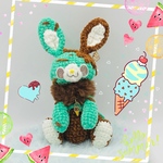 🐰チョコミントうさぎ🍫🌱あみぐるみ
