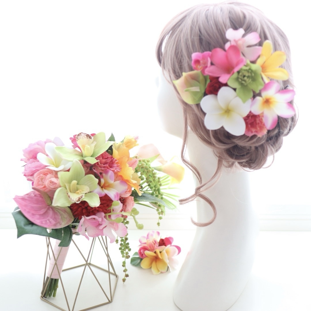 花冠 ~ Antique Flower Tiara ~ Pink バラ・薔薇・ローズ 花かんむり