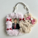 モールドール 抱っこ トレカケース ふわふわ くま ビーズストラップ 送料無料