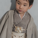 ｵﾊﾅﾉ袴飾り　beige   七五三　七五三着物　被布飾り　被布　3歳お着物　七五三3歳　七五三髪飾り　千歳飴　753 