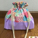 現品のみセール！お花に木馬柄なお弁当袋！