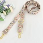 夏色スマホショルダー ⭐︎インド刺繍リボン×フェイクレザー⭐︎ くすみピンク